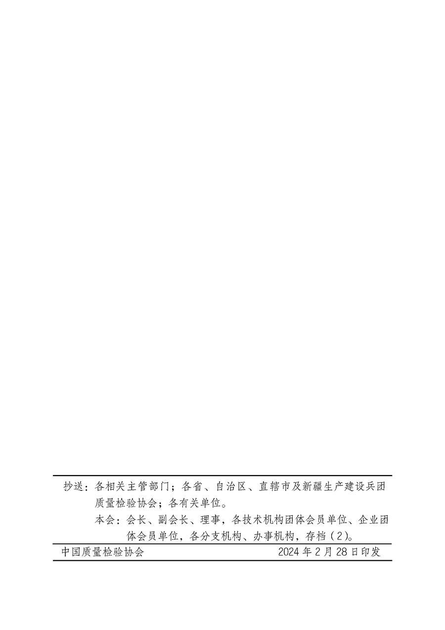 中國質(zhì)量檢驗(yàn)協(xié)會(huì)關(guān)于開展質(zhì)量安全員崗位能力提升培訓(xùn)班的通知(中檢辦發(fā)〔2024〕20號(hào))